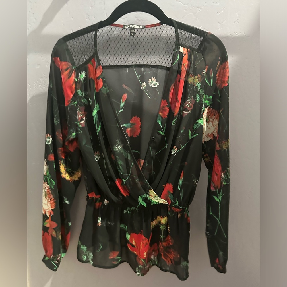Sheer Floral Top